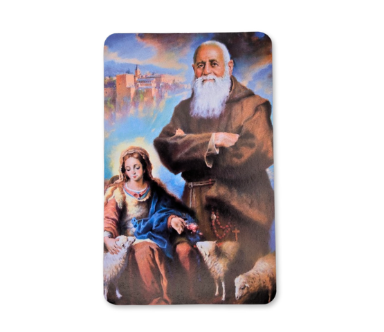 ESTAMPA DIVINA PASTORA Y FRAY LEOPOLDO GRANDE